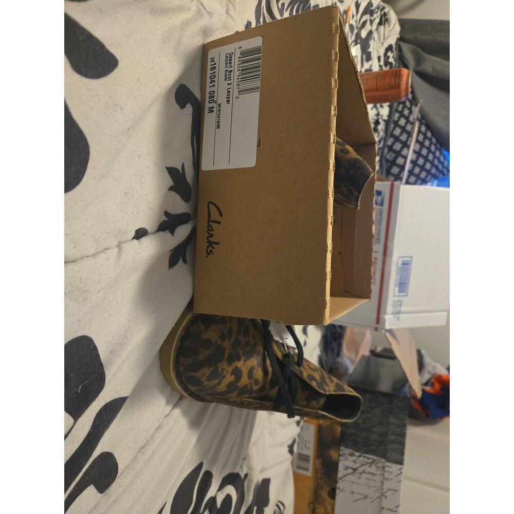 Clarks Desert Boot 2 Leopard Print Suede Chukka Boots - Picture 5 of 5
